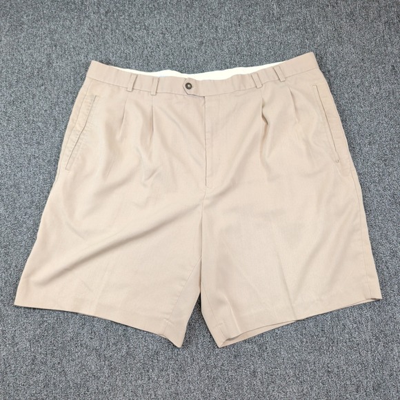 Cutter & Buck Vintage Pleated Golf Shorts 46T Tan Beige Old Money Dad Core — photo 2